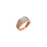18K Gold & Diamond Ring For Men GR-1633